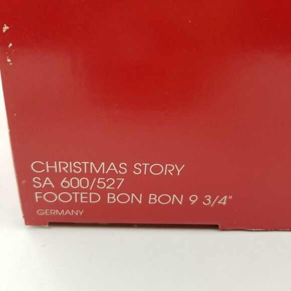 Vintage Mikasa Footed Bon Bon Festive Plate Dish Christmas Story SA 600/527 New - Picture 9 of 11